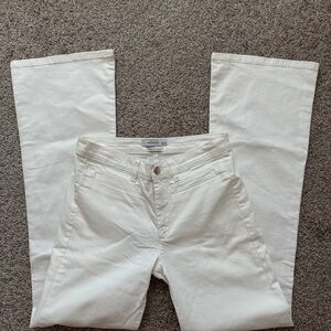Reserved White Flared-Leg Jeans